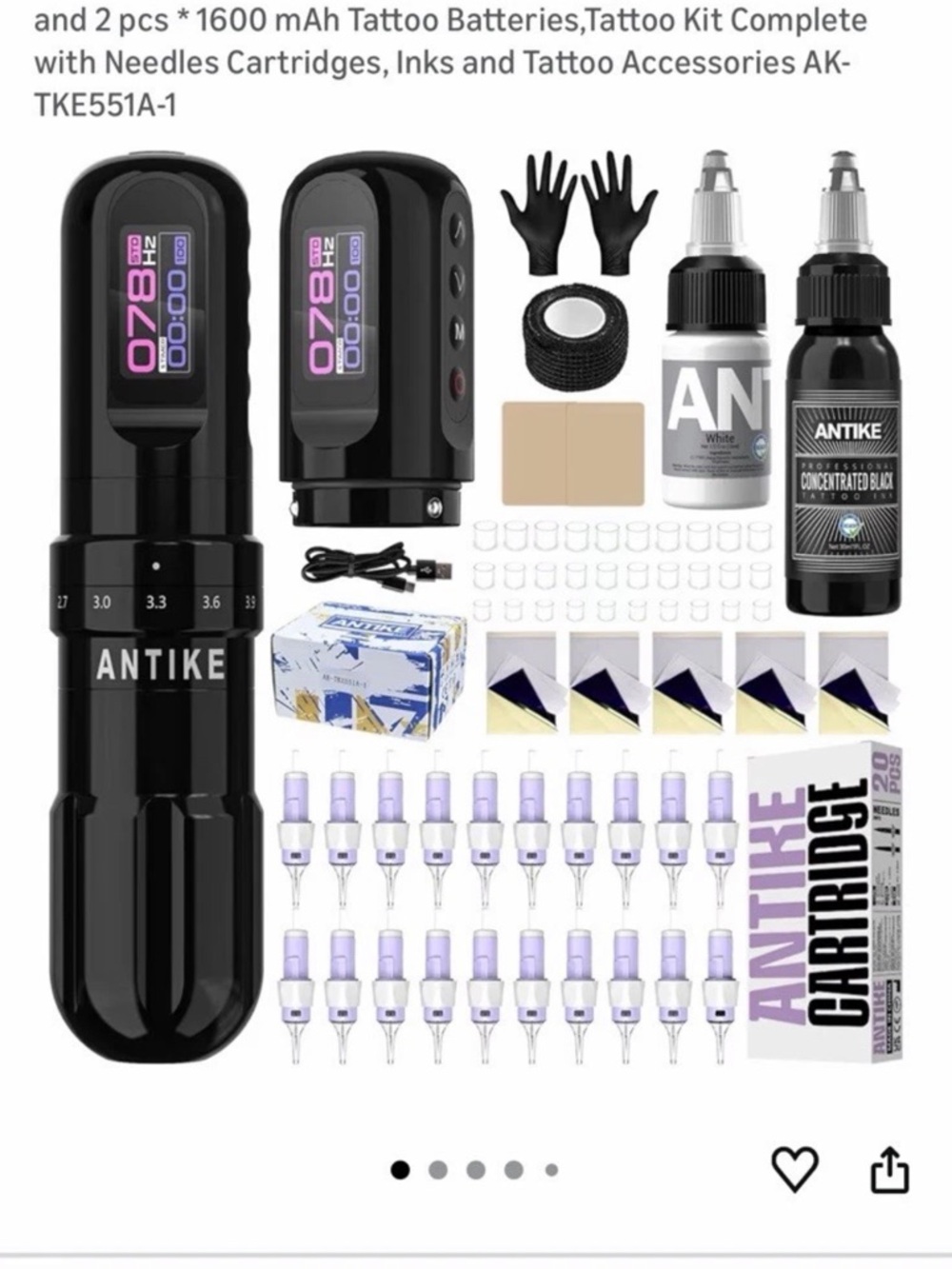 Antike cordless tattoo kit Tattoo Pen kit